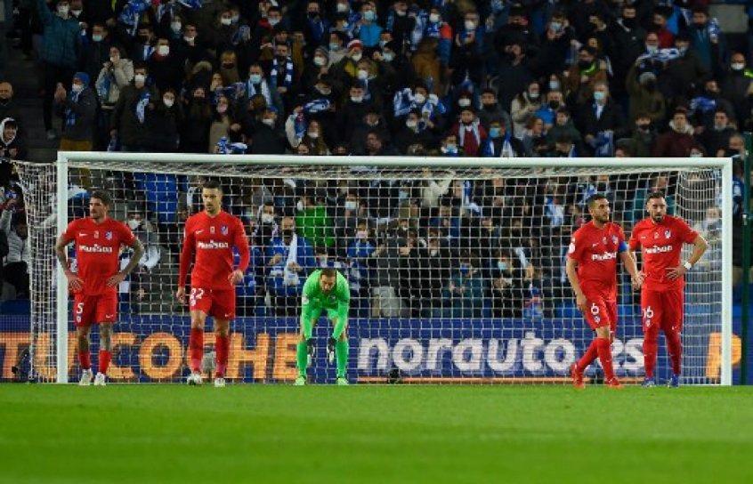 Felipe falha, Real Sociedad vence e elimina Atlético de Madrid na Copa do Rei Felipe falha, Real Sociedad vence e elimina Atlético de Madrid na Copa do Rei