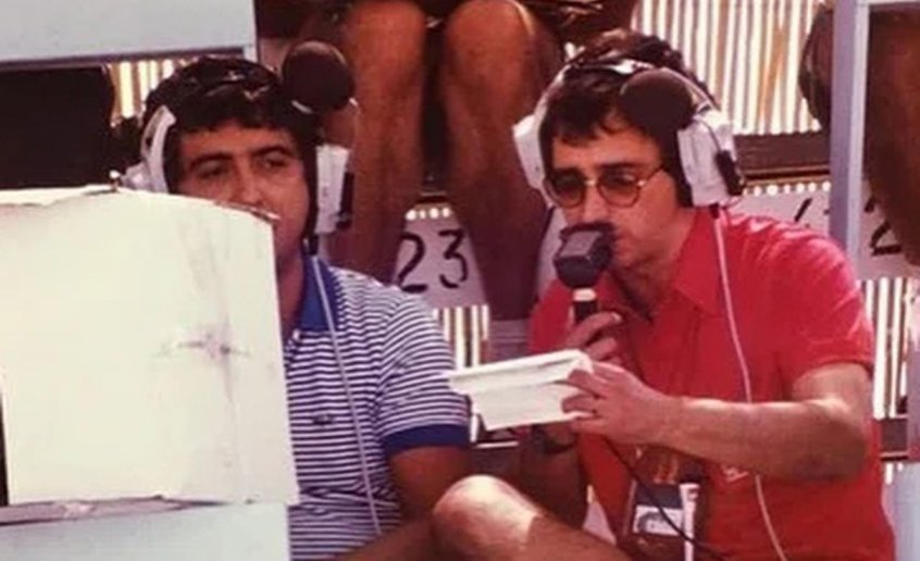 Galvão Bueno celebra 40 anos de sua primeira transmissão de F1 com Reginaldo Leme na Globo