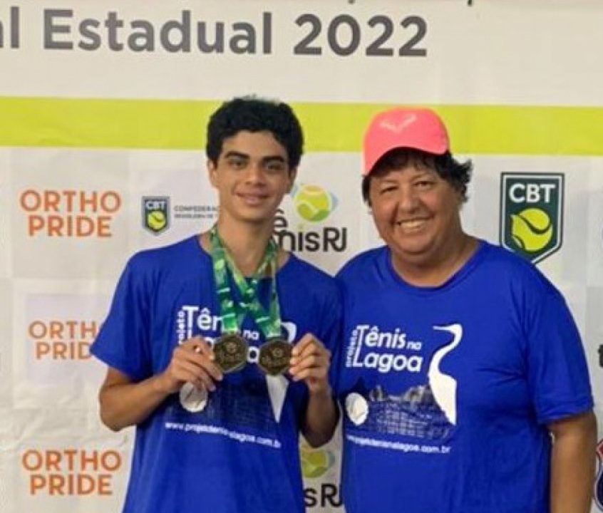 Atleta do projeto Tênis na Lagoa é campeão de 5ª etapa do circuito estadual do Rio de Janeiro