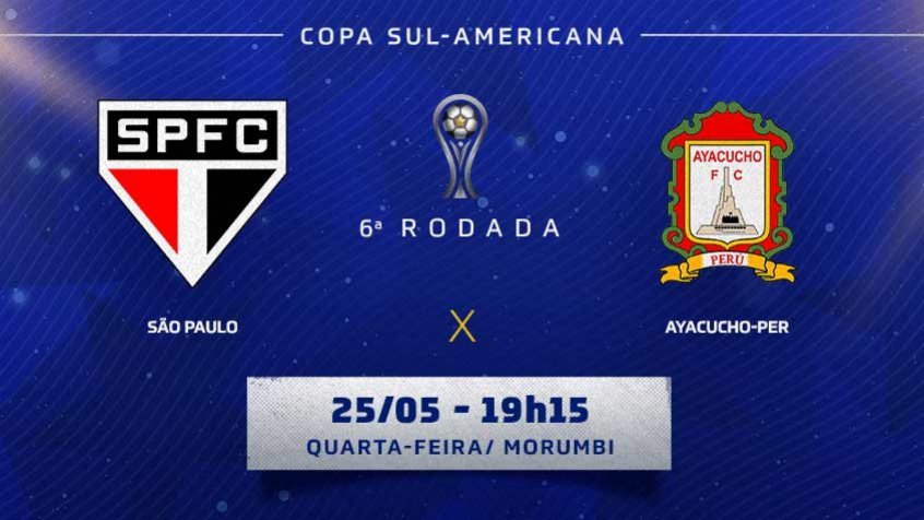 São Paulo x Ayacucho-PER: prováveis escalações, desfalques e onde assistir São Paulo x Ayacucho-PER: prováveis escalações, desfalques e onde assistir