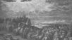 Batalha de Gibeão: eclipse solar parcial teria tido papel importante. Crédito: Gustave Doré