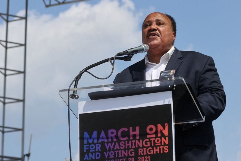 Família de Martin Luther King lidera passeata em Washington pelos direitos de voto Família de Martin Luther King lidera passeata em Washington pelos direitos de voto
